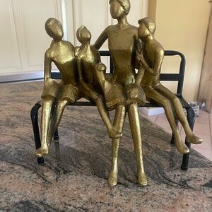 Elegant Gold Family Sculpture